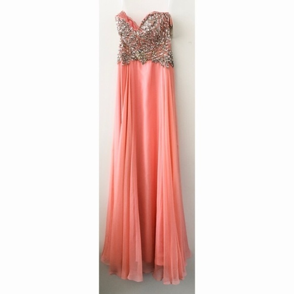 CINDERELLA 7968 Coral Dress size 4 - Picture 3 of 7